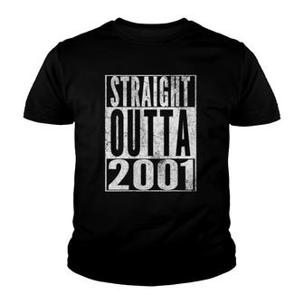 Straight Outta 2001 21St Birthday Gift 21 Years Old Vintage Youth T-shirt | Mazezy AU
