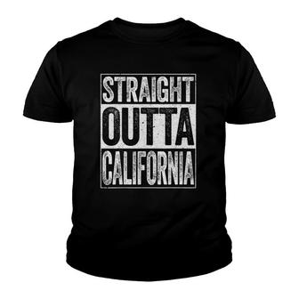 Straight Outta California Ca State Gift Youth T-shirt | Mazezy