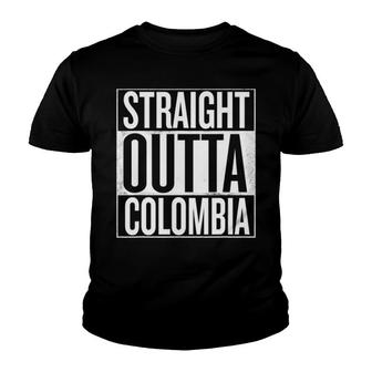 Straight Outta Colombia Funny Colombia Love Youth T-shirt | Mazezy