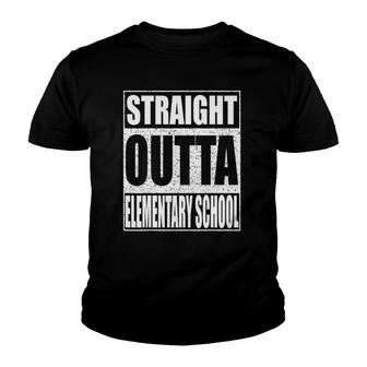 Straight Outta Elementary School 2021 Graduation Youth T-shirt | Mazezy