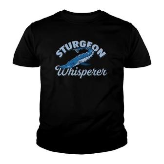 Sturgeon Whisperer Lake Life - Funny Fishing Gift Youth T-shirt | Mazezy