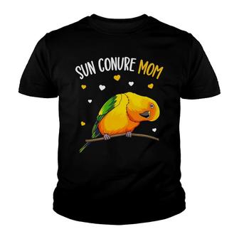 Sun Conure Mom Funny Parrot Bird Lover Women Pullover Youth T-shirt | Mazezy