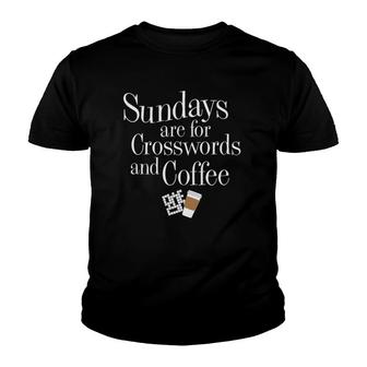 Sundays Are For Crosswords And Coffee Youth T-shirt | Mazezy