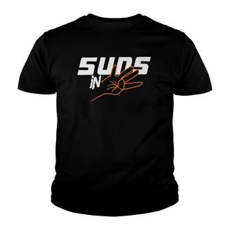Suns In Four Basketball Sporty Purple Youth T-shirt | Mazezy
