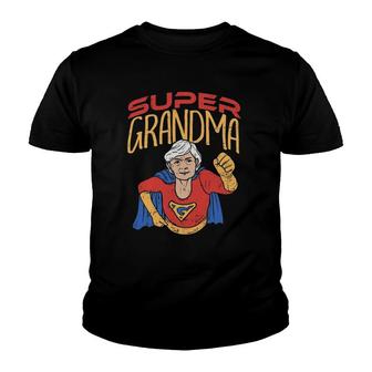 Super Grandma Funny Grandmother Superhero Youth T-shirt | Mazezy