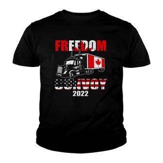 Support Truckers 2022 Freedom Convoy 2022 Ver2 Youth T-shirt - Thegiftio UK