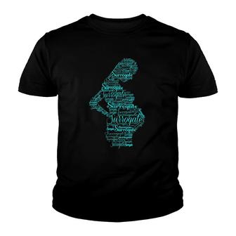 Surrogacy Surrogate Mother Word Cloud Pregnancy Youth T-shirt | Mazezy UK