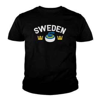 Sweden Curling The Kingdom Of Sweden Youth T-shirt | Mazezy