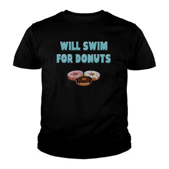 Swimming Donut Swim Quotes Swimmer Gifts Youth T-shirt | Mazezy