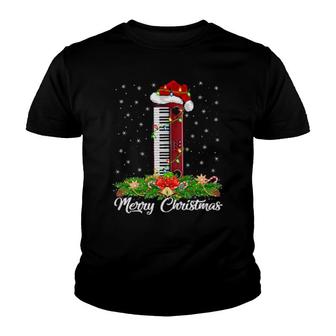 Synthesizer Music Matching Santa Synthesizer Christmas Youth T-shirt | Mazezy