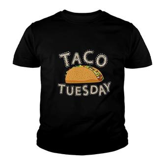 Taco Tuesday Funny Mexican Food Youth T-shirt | Mazezy