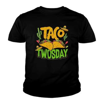 Taco Twosday 2Nd Birthday Party Taco Tuesday Youth T-shirt | Mazezy