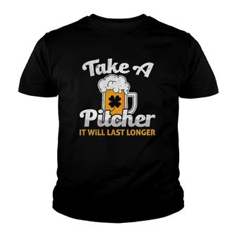 Take A Pitcher It Will Last Longer Vintage Distressed Youth T-shirt | Mazezy