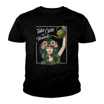 Take Care Of Yourself Self-Love Body Positive Mental Health Youth T-shirt | Mazezy