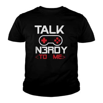 Talk Nerdy To Me  -Funny Geek Gamer Controller Tank Top Youth T-shirt