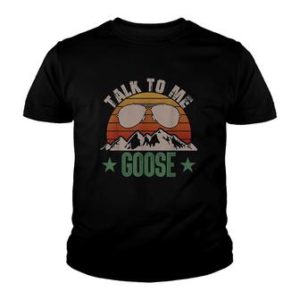Talk To Me Goose Funny Pilot Youth T-shirt | Mazezy