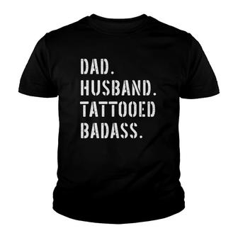 Tattoo Tattooed Dad Gifts From Daughter Son Wife Youth T-shirt | Mazezy