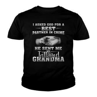 Tattooed Grandma Youth T-shirt | Mazezy