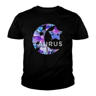 Taurus Gift Zodiac Birthday Astrology Star Moon Sun Sign Dad Youth T-shirt | Mazezy