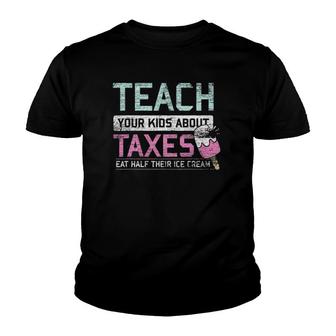 Taxation Is Theft Ice Cream Gift Mom Dad Freedom Capitalism Youth T-shirt | Mazezy