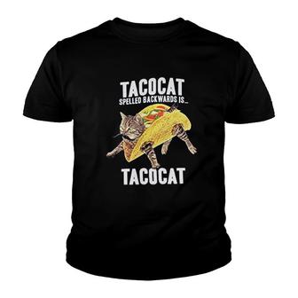 Tcocat Spelled Backwards Youth T-shirt | Mazezy