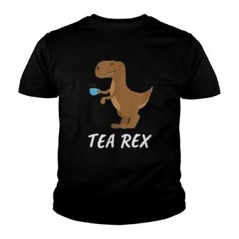 Tea Rex Cute Tyrannosaurus Rex Youth T-shirt | Mazezy