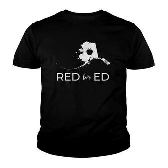 Teacher Red For Ed Alaska Public Education Youth T-shirt | Mazezy