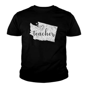 Teacher Red For Ed Washington Public Education Youth T-shirt | Mazezy