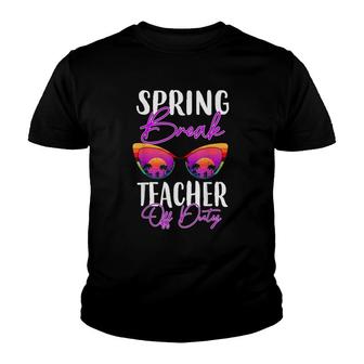 Teacher Relax Spring Beach Off Duty Break Beach Lover Youth T-shirt | Mazezy
