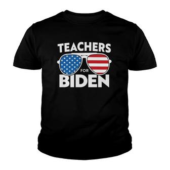 Teachers For Biden - Cool Uncle Joe Aviator Sunglasses Youth T-shirt | Mazezy