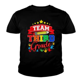 Team 3Rd Third Grade Teacher Or Student Back To School Youth T-shirt | Mazezy