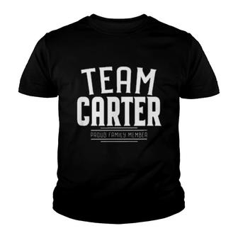 Team Carter Last Name Family Surname Youth T-shirt | Mazezy