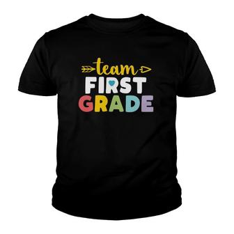 Team First Grade 1St Student Teacher First Day Youth T-shirt | Mazezy
