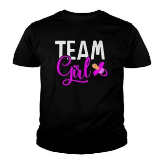 Team Girl Gender Reveal Gift For Mother And Daddy Youth T-shirt | Mazezy