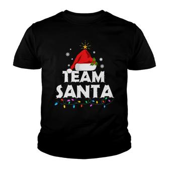 Team Santa Family Matching Christmas Pajamas Youth T-shirt | Mazezy