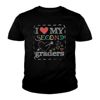 Team Second Grade I Love My 2Nd Graders Youth T-shirt | Mazezy