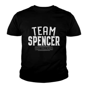 Team Spencer Last Name Family Surname Youth T-shirt | Mazezy