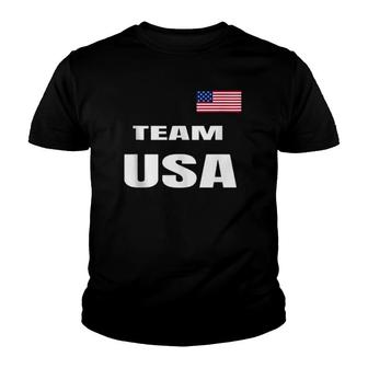 Team Usa 2021 Flag Summer Olympics Games Vintage Tee Tank Top Youth T-shirt | Mazezy