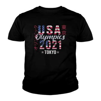 Team Usa For American Flag Tokyo Olympics 2021 Ver2 Youth T-shirt | Mazezy
