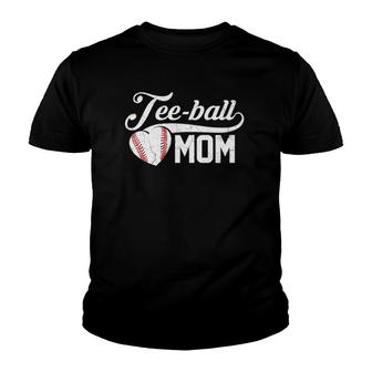 Tee Ball Mom Ball Mom Mother's Day Gifts Youth T-shirt | Mazezy