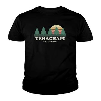Tehachapi Ca Vintage Throwback Tee Retro 70S Design Youth T-shirt | Mazezy
