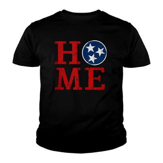 Tennessee State Flag Artwork Unique Vintage Art Gift Tn Home Youth T-shirt | Mazezy