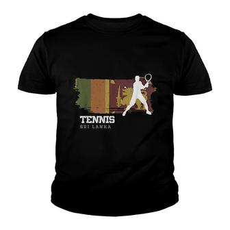 Tennis Sri Lanka Flag Team Tennis Player Tennis Youth T-shirt | Mazezy