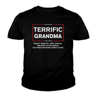 Terrific Grandma Funny Donald Trump 2024 Supporter Gift Youth T-shirt | Mazezy