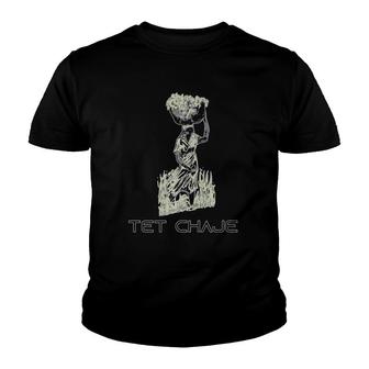 Tet Chaje Women Merchant Carrying Basket Haiti Youth T-shirt | Mazezy