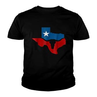 Texas State Flag Silhouette Youth T-shirt - Thegiftio UK