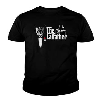 The Catfather Father Of Cats Funny Cat Dad Youth T-shirt | Mazezy