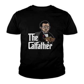 The Catfather Funny Cat Dad Father Of Cats Gift Youth T-shirt | Mazezy
