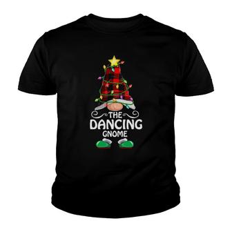 The Dancing Gnome Matching Family Group Christmas Pajama Youth T-shirt | Mazezy