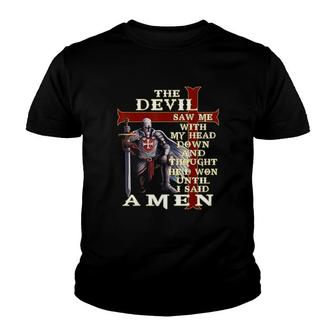 The Devil Saw Me With My Head Down Youth T-shirt | Mazezy